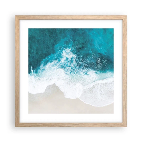 Poster in light oak frame - Natural Caress - 40x40 cm
