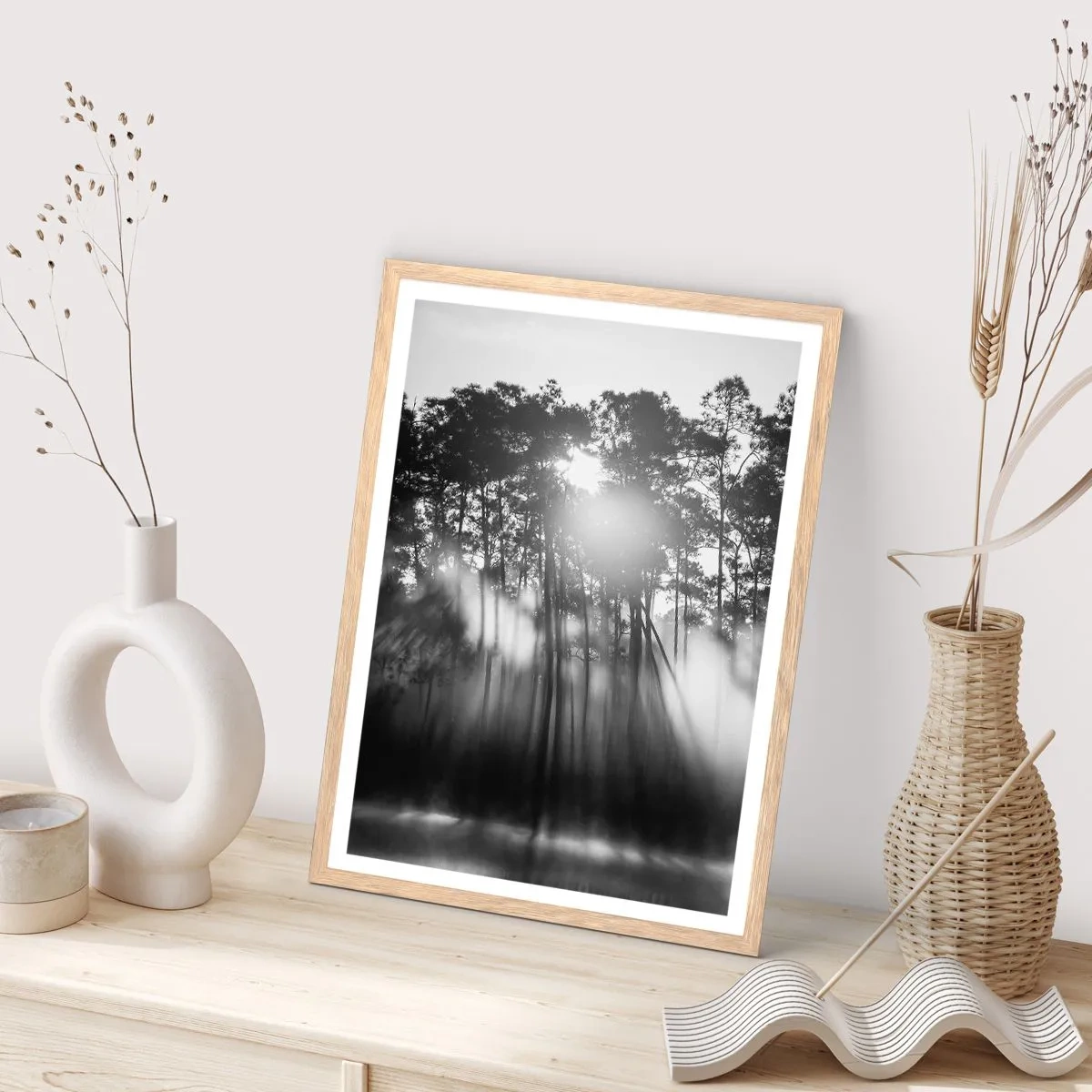 Poster in light oak frame - Unstoppable Sun - 61x91 cm