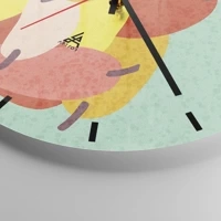 Clock face with lines