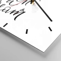 Clock face with lines