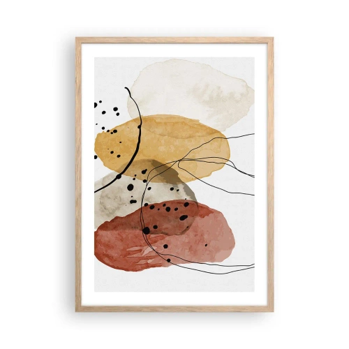 Poster in light oak frame - Like a Light Air - 50x70 cm