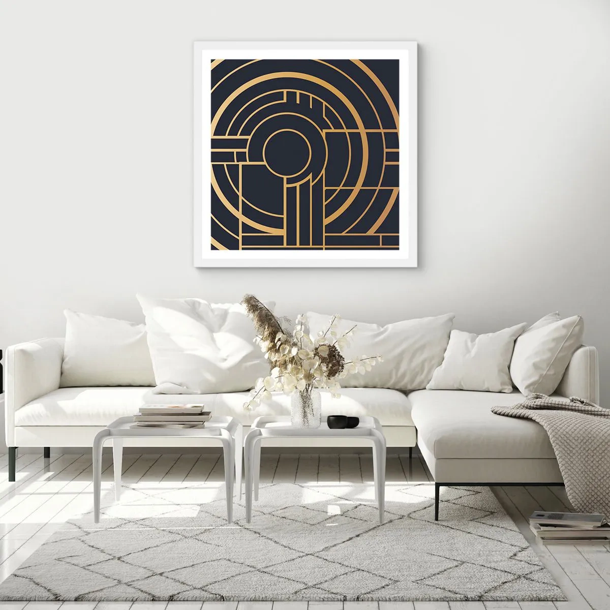 Poster in white frmae - Tour of Things - 60x60 cm