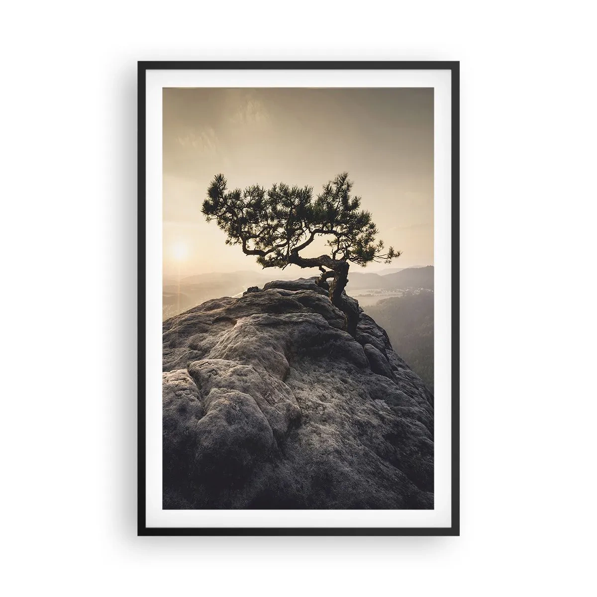 Poster in black frame - Life Always Wins - 61x91 cm