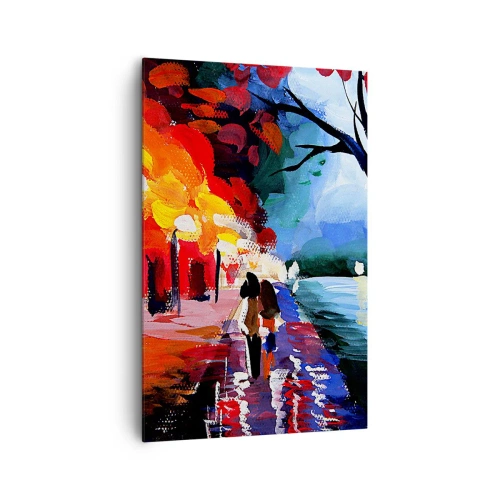 Canvas picture - Flaming Autumn in the Park - 80x120 cm