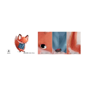 Photo Wallpaper Sample Premium Canvas - Do I Look Good in It? - For children, Fox, Fairy tale - 100x30 cm