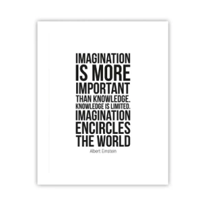 Poster - Einstein about Power of Imagination - 40x50 cm
