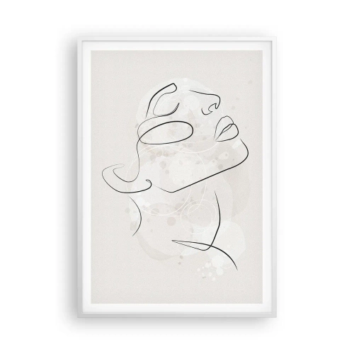 Poster in white frmae - Outline of Happiness - 70x100 cm