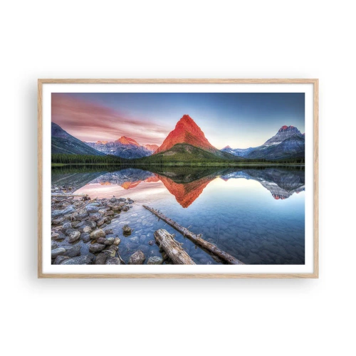 Poster in light oak frame - Heat and Cold - 100x70 cm