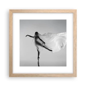 Poster in light oak frame - Lightness and Grace - 30x30 cm