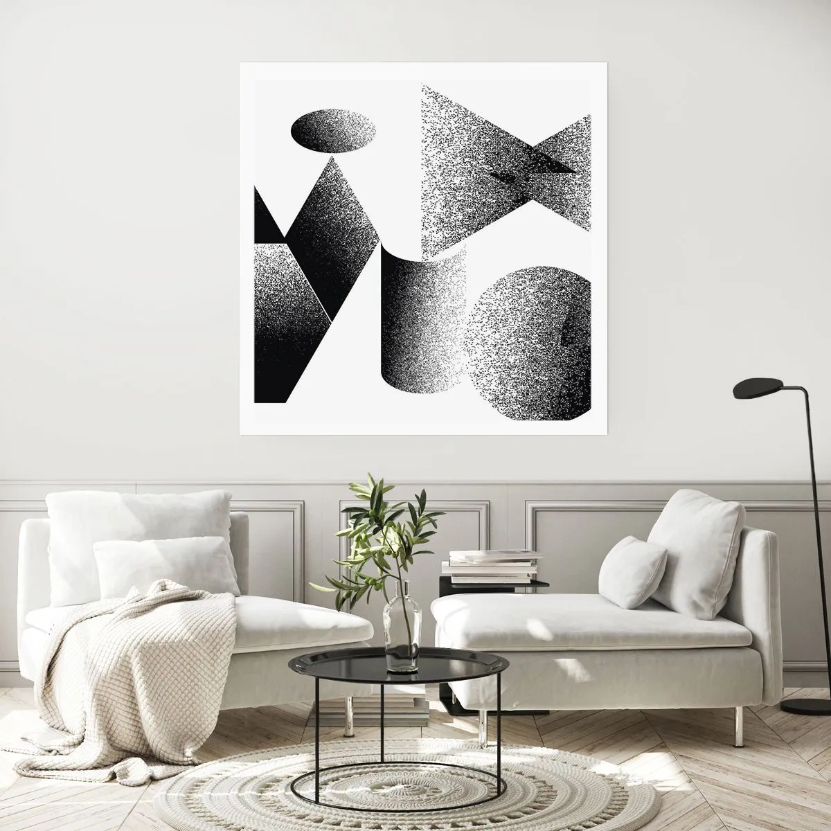 Poster - Angles and Ovals - 60x60 cm