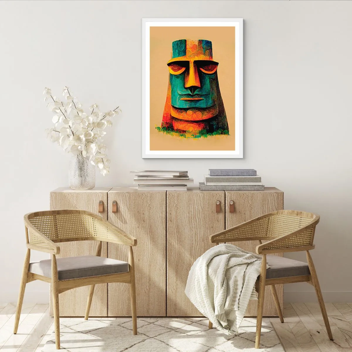Poster in white frmae - Statuesque but Friendly - 40x50 cm