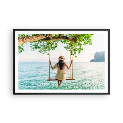Poster in black frame - Life Is Beautiful - 91x61 cm