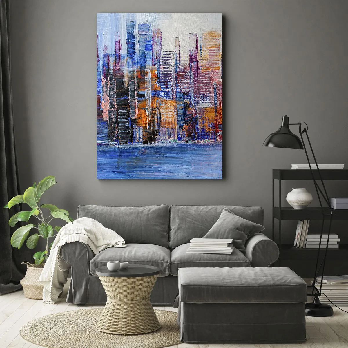 Canvas picture - Joyful Metropolis - 55x100 cm