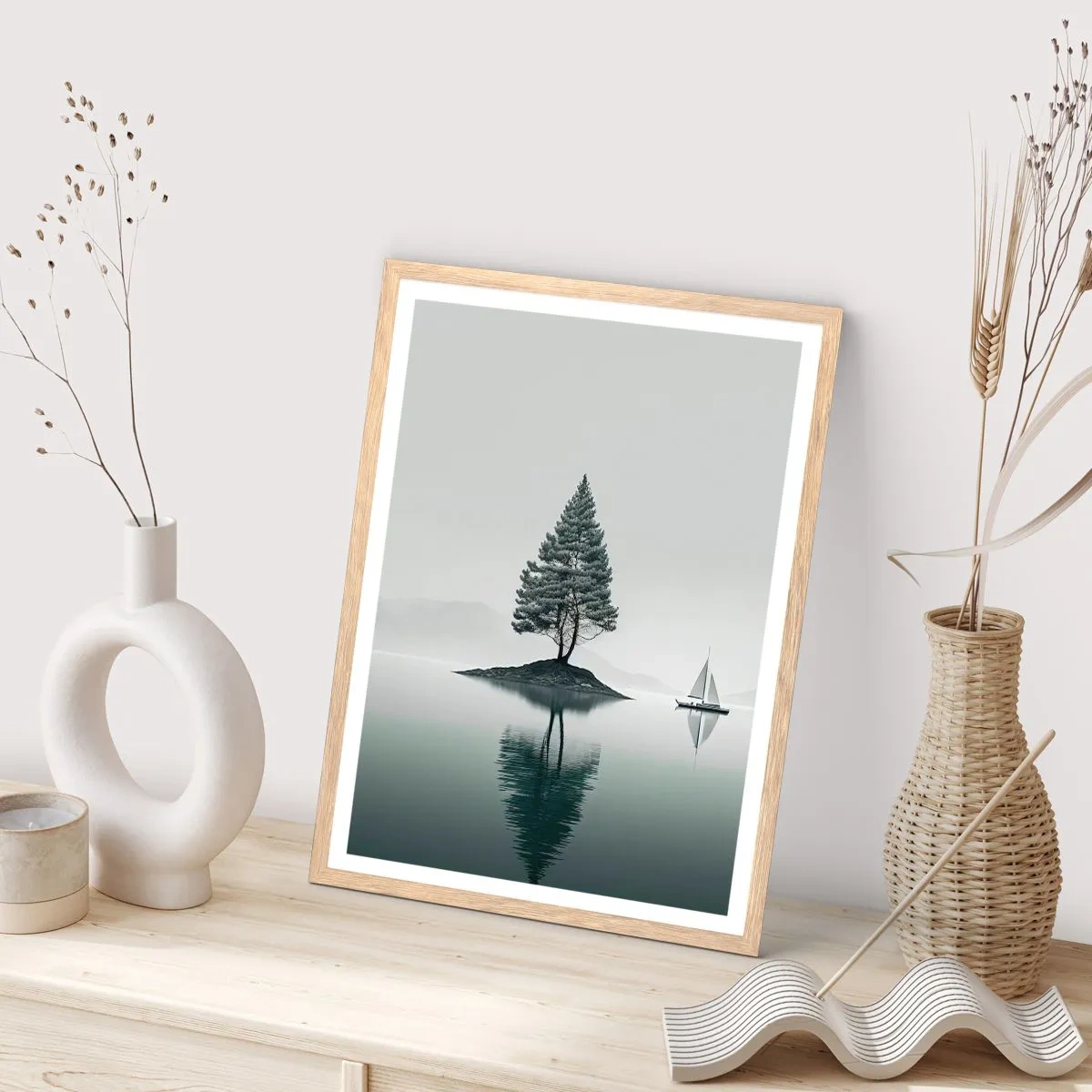 Poster in light oak frame - Daydreaming - 30x40 cm