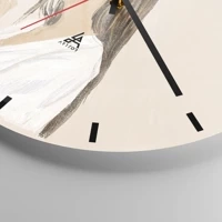 Clock face with lines
