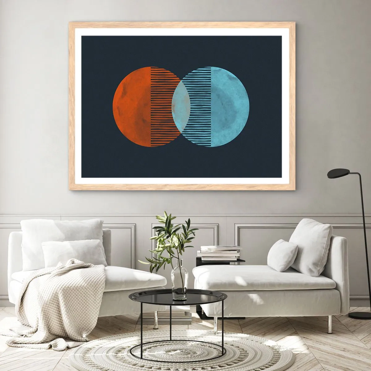 Poster in light oak frame - Astronomical Fantasy - 50x40 cm