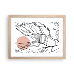 Poster in light oak frame - In a Web of Twigs - 40x30 cm