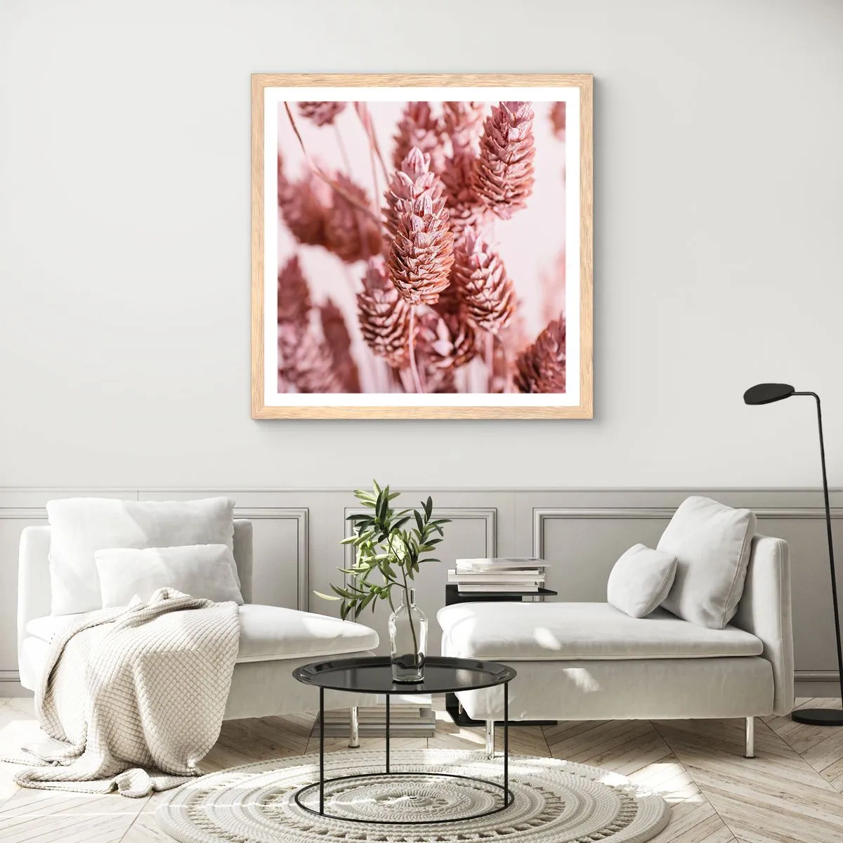 Poster in light oak frame - Seemingly Inconspicuos - 60x60 cm