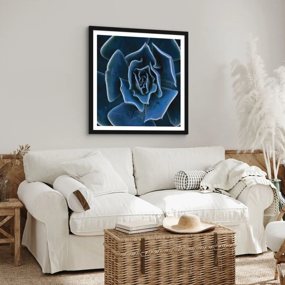 Poster in black frame - Flower of the Desert - 60x60 cm