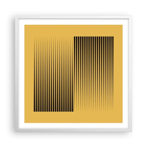 Poster in white frmae - Square Opposites - 60x60 cm