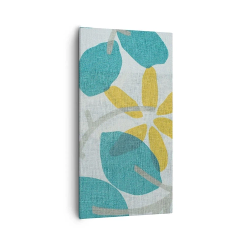 Canvas picture - Among Azure Leaves - 55x100 cm