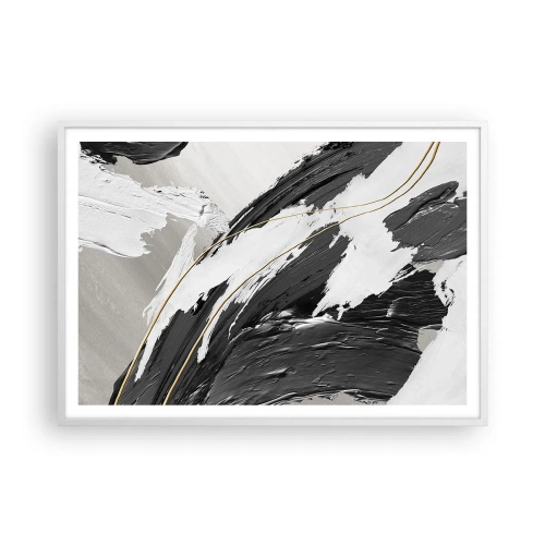 Poster in white frmae - Abstract with Flair - 100x70 cm