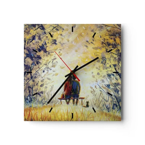 Wall clock - Clock on glass - Magical Moment - 40x40 cm