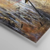 Clock face with lines