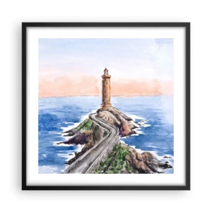 Poster in black frame - In the Direction of the Sea - 50x50 cm