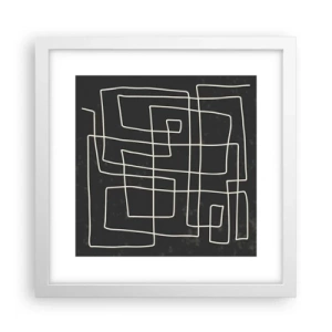 Poster in white frmae - Not Too Straight - 30x30 cm