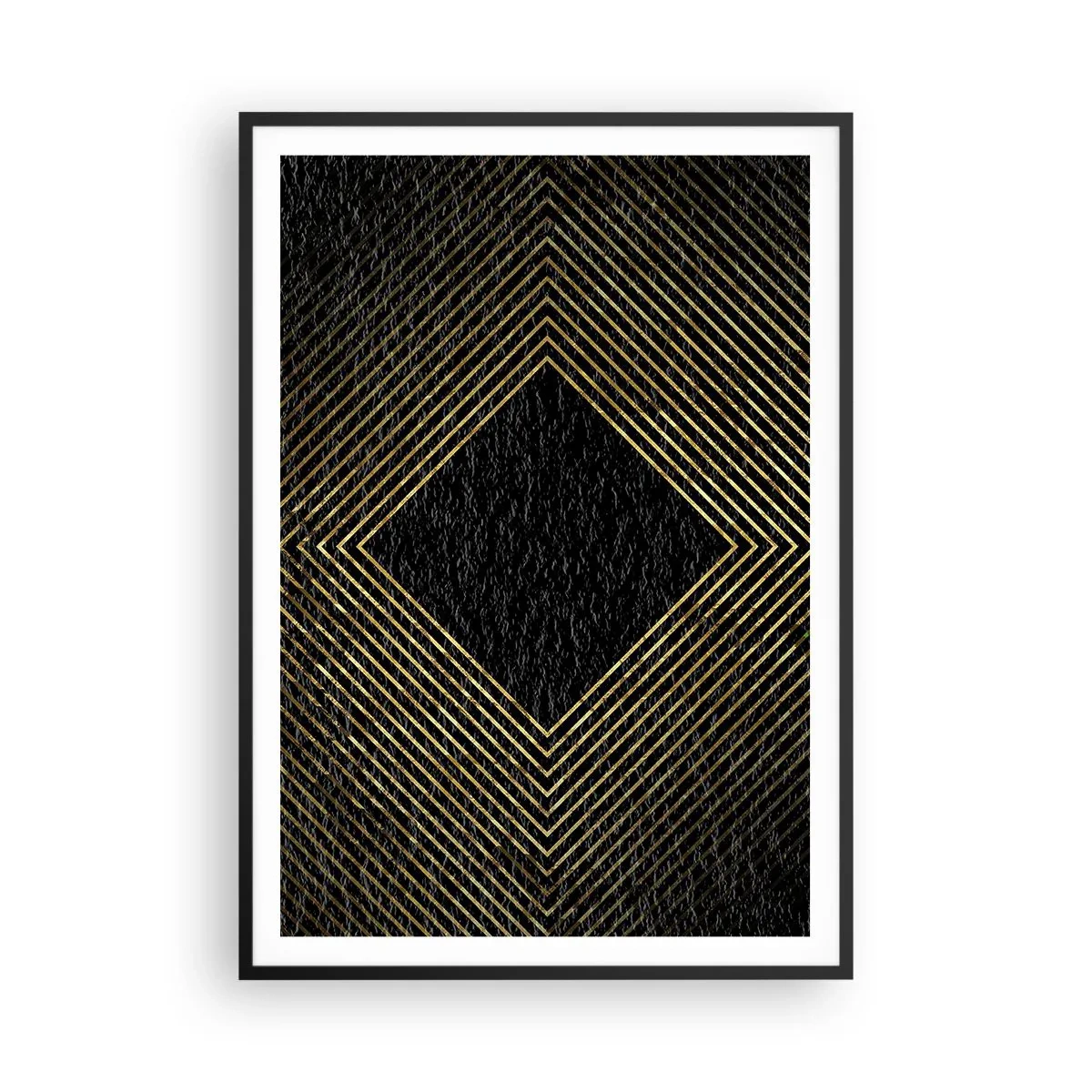 Poster in black frame - Geometry Glamour Style - 70x100 cm