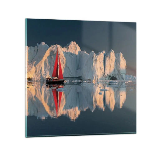 Glass picture - On the Edge of the World - 30x30 cm
