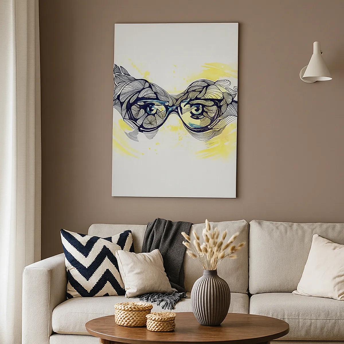 Canvas picture - Through Blue Glasses - 50x70 cm