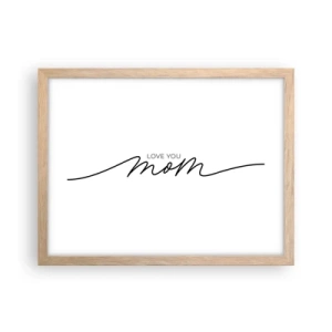 Poster in light oak frame - Great Emotion - 40x30 cm