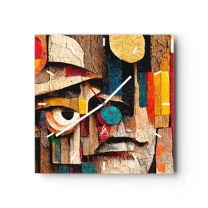 Wall clock - Clock on glass - I Can See You - 40x40 cm