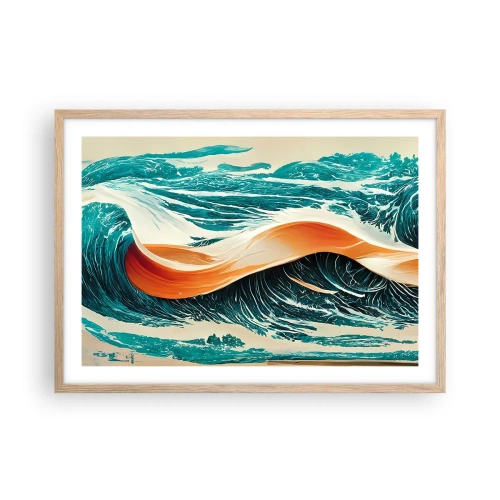 Poster in light oak frame - Surfer's Dream - 70x50 cm