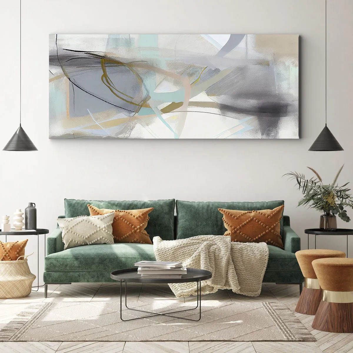 Canvas picture - Foggy Abstract - 90x30 cm