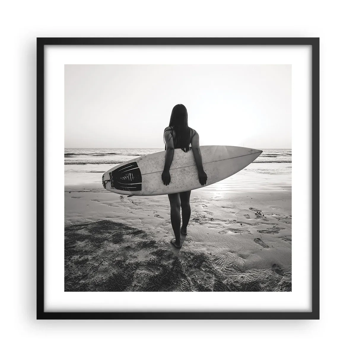 Poster in black frame - Daughter of Sea Wave - 50x50 cm