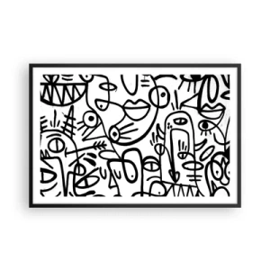 Poster in black frame - Faces and Mirages - 91x61 cm