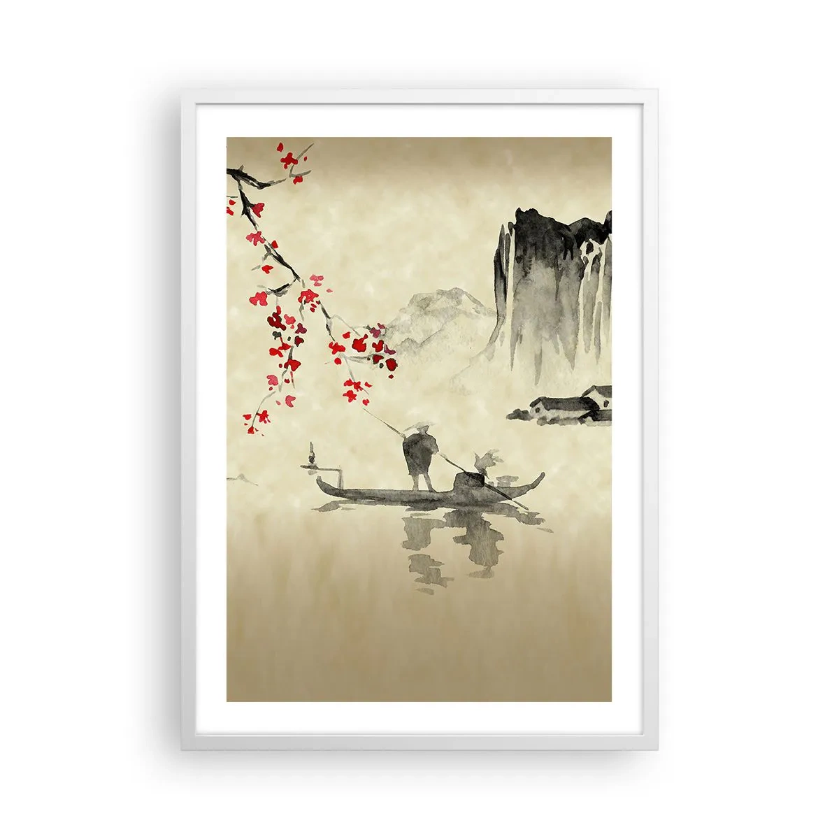 Poster in white frmae - In Cherry Blossom Country - 50x70 cm