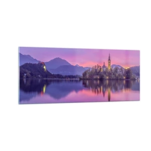 Glass picture - Fairytale Island by Dusk - 100x40 cm