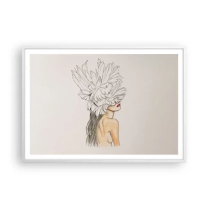 Poster in white frmae - Crowned Beauty - 100x70 cm