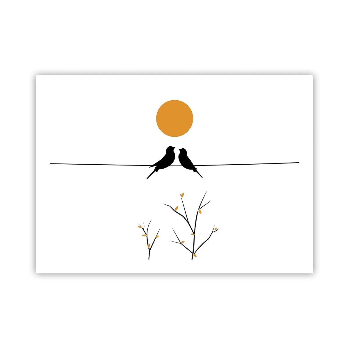 Poster - Nightingale Evening - 70x50 cm