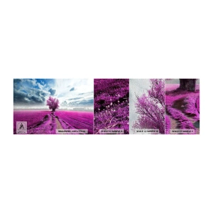Photo Wallpaper Sample Premium Sand - Heathland Charm - Landscape, Heathers, Nature - 100x30 cm