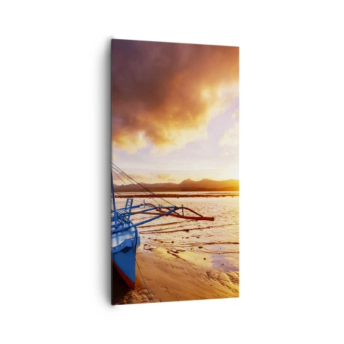 Canvas picture - After a Long Day, Stretching on the Sand - 65x120 cm