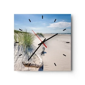 Wall clock - Clock on glass - The Most Beautiful? Baltic One - 30x30 cm
