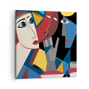 Canvas picture - Conversation of Cubists - 50x50 cm