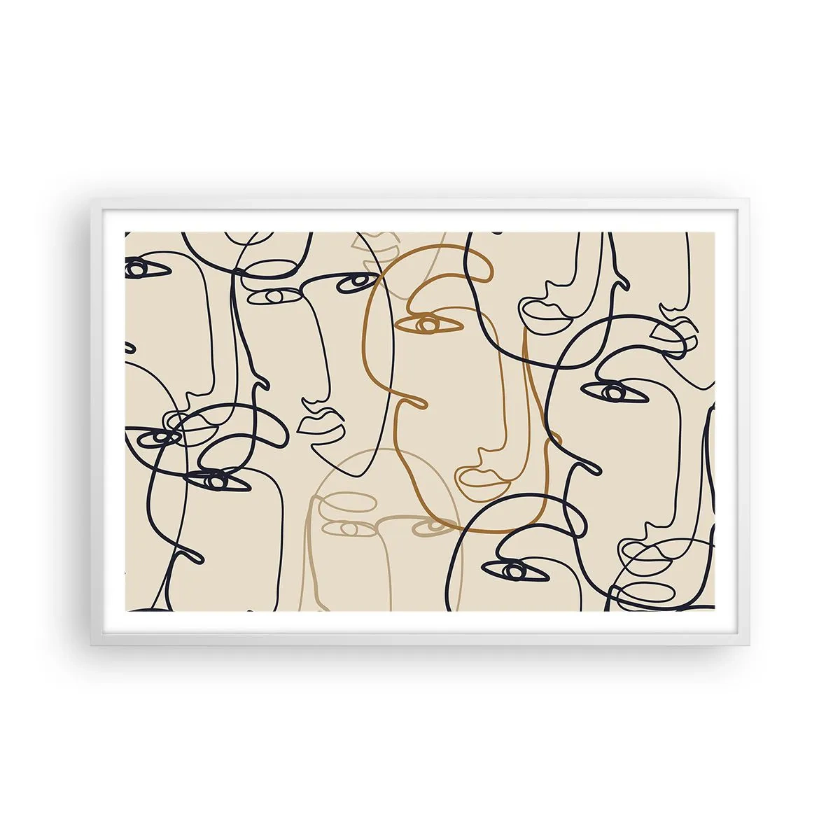 Poster in white frmae - Multiplied Portrait - 91x61 cm