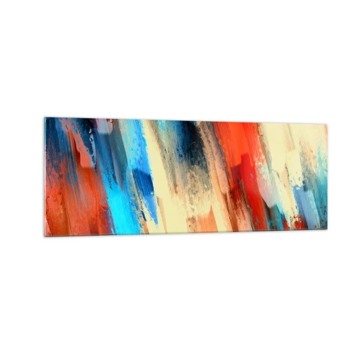 Glass picture - Cascade of Colours - 140x50 cm