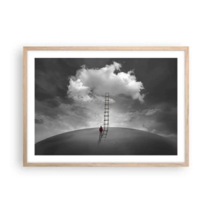 Poster in light oak frame - Everything Is Poissible - 70x50 cm